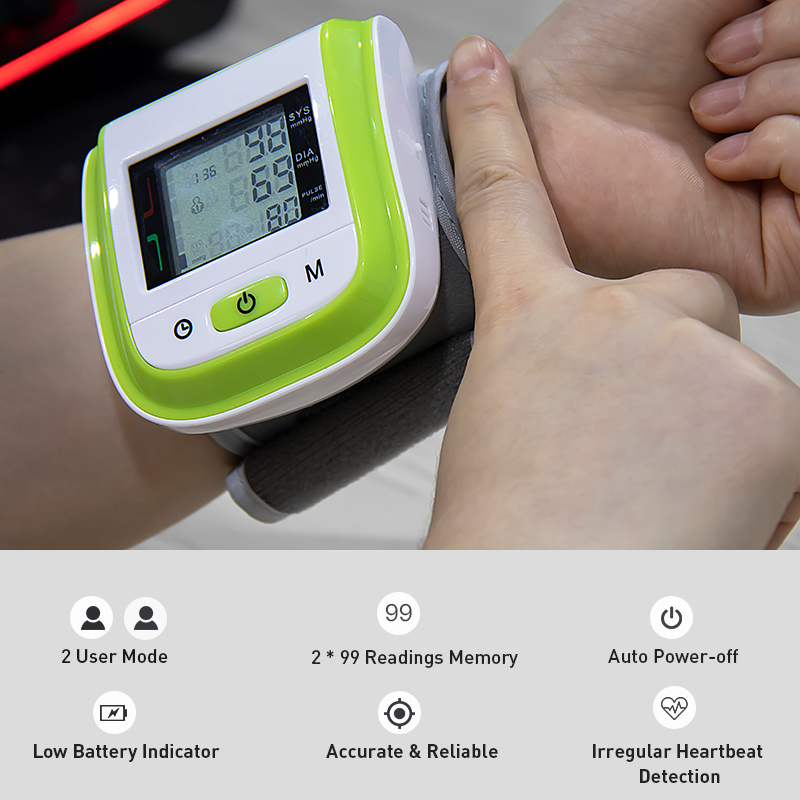 Electronic Manual Digital Portable High Heart Rate Smart Monitors Stethoscope Sphygmomanomet Wrist bp Blood Pressure Monitor